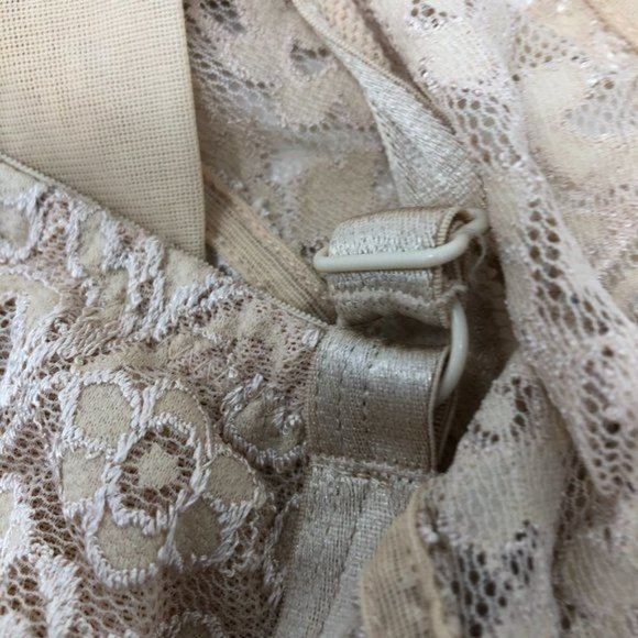 SMART & SEXY Beige Lace Unlined Bra Size 42DD - Picture 10 of 11